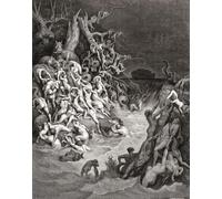 Il diluvio (Antico Testamento: Genesi 7 1-6) Dopo un'opera dell'artista francese Gustave Dore. Stampa poster di Ken Welsh (12 x 15)