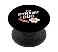 Il dinamico duo Bacon Eggs Funny Breakfast Lover PopSockets PopGrip Adesivo