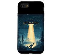 Il dinosauro preistorico incontra gli UFO per divertimento a tema spaziale Custodia per iPhone SE (2020) / 7 / 8