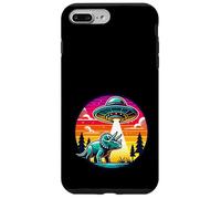Il dinosauro triceratopo ha rapito il rapimento di astronavi aliene Custodia per iPhone 7 Plus/8 Plus