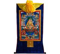 Il dipinto tibetano Don Carver Arazzo tibetano Thangka fatto a mano Padmasambhava Buddista Thangka Broccato for Zen (Colore: Oro, Taglia: M) (Colore: Blu, Taglia: M) (Colore: Blu, Taglia (Color : Blu