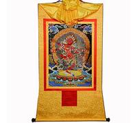 Il dipinto tibetano Don Carver Kurukulla, Madre Buddha, Pittura tibetana Thangka, Broccato buddista Thangka (Colore: Rosso, Dimensioni: Piccolo (35 cm*27 cm)) (Colore: Blu, Dimensioni: Sma (Color : U