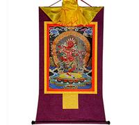 Il dipinto tibetano Don Carver Kurukulla, Madre Buddha, Pittura tibetana Thangka, Broccato buddista Thangka (Colore: Rosso, Dimensioni: Piccolo (35 cm*27 cm)) (Colore: Blu, Dimensioni: Sma (Color : P