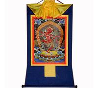 Il dipinto tibetano Don Carver Kurukulla, Madre Buddha, Pittura tibetana Thangka, Broccato buddista Thangka (Colore: Rosso, Dimensioni: Piccolo (35 cm*27 cm)) (Colore: Blu, Dimensioni: Sma (Color : B