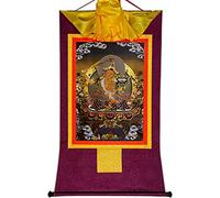 Il dipinto tibetano Don Carver Manjusri, Buddha della saggezza, pittura tibetana Thangka, broccato buddista Thangka, tipo nero (colore: blu, dimensioni: piccolo (35 cm * 27 cm)) (colore: rosso, (Colo
