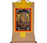 Il dipinto tibetano Don Carver Manjusri, Buddha della saggezza, pittura tibetana Thangka, broccato buddista Thangka, tipo nero (colore: blu, dimensioni: piccolo (35 cm * 27 cm)) (colore: rosso, (Colo