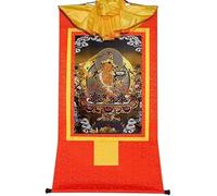 Il dipinto tibetano Don Carver Manjusri, Buddha della saggezza, pittura tibetana Thangka, broccato buddista Thangka, tipo nero (colore: blu, dimensioni: piccolo (35 cm * 27 cm)) (colore: rosso, (Colo