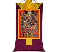 Il dipinto tibetano Don Carver Palden Lhamo (Dea gloriosa, Remati, Protettrice della saggezza), Broccato Thangka, for Zen (Colore: Rosso, Dimensioni: Grande (85 cm * 63c (Col (Color : Purple, Size :