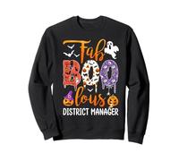 Il Direttore del Distretto di Fab Boo Lous, Boo Ghost Pumpkin, Halloween Felpa
