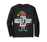 Il Direttore di Therapy Elf Funny Christmas Matching Maglia a Manica