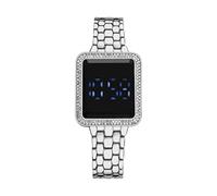 Il display a LED tocca il grande schermo da donna elettronico orologi orologi da polso orologio da polso per le donne, Argento, One Size