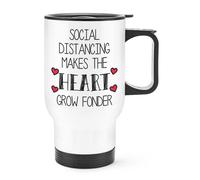 Il Distanziamento Sociale Fa Crescere L'Amore Tazza Da Viaggio Con Manico