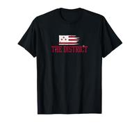 Il Distretto Washington DC Hybrid Bandiera Vintage Grunge Maglietta
