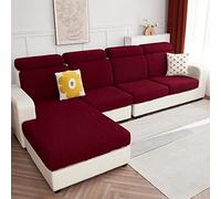 Il divano, Copridivano di ricambio for cuscino del sedile del divano, elasticizzato, jacquard goffrato, blu, XL(Red,S(50-70cm))
