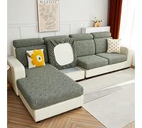 Il divano, Copridivano di ricambio for cuscino del sedile del divano, elasticizzato, jacquard goffrato, blu, XL(Green,X-L(135-165cm))