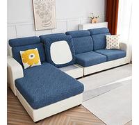 Il divano, Copridivano di ricambio for cuscino del sedile del divano, elasticizzato, jacquard goffrato, blu, XL(Red,Backrest(80-100cm))