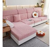 Il divano, Copridivano elasticizzato in jacquard for cuscino singolo, multicolore, diverse misure(Pink,Small)
