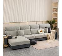 Il divano, Copridivano elasticizzato universale con fondo elastico multicolore, diverse misure(Blueb,Chaiselongue-XXL)
