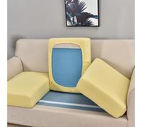 Il divano, Fodera for cuscino del divano elasticizzata impermeabile con fondo antiscivolo elastico for cuscino individuale, diverse misure multicolore(Yellow,4-seater(230-280cm))