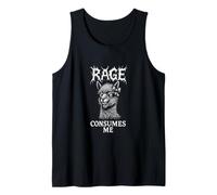 Il Divertente Alpaca Rage Mi consuma Spaventoso Llama Metal Canotta