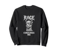 Il Divertente Alpaca Rage Mi consuma Spaventoso Llama Metal Felpa