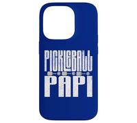 Il divertente giocatore di Pickle Ball Grandpa Baby Reveal Papi Pickleball Custodia per iPhone 14 Pro