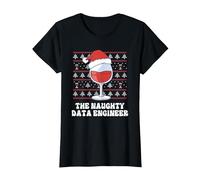 Il Divertente Natale di Naughty Data Engineer Maglietta, Donna, Nero, 3XL