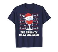 Il Divertente Natale di Naughty Data Engineer Maglietta, Uomo, Navy, 3XL