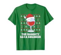 Il Divertente Natale di Naughty Data Engineer Maglietta, Uomo, Verde Mela, 3XL