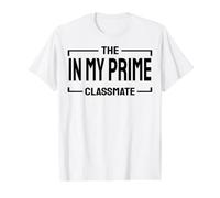 Il Divertimento degli Studenti Universitari in My Prime Classmate Back To School Maglietta con Stampa Grafica Economica, Uomo, Bianco, M