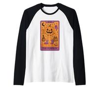 Il Divertimento Fantasma di Halloween dei tarocchi della Zucca Maglia con Maniche Raglan