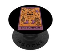 Il divertimento fantasma di Halloween dei tarocchi della zucca PopSockets PopGrip Adesivo