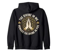 Il Divino in Me Yoga Spirituale Positivo Meditazione Namaste Felpa con Cappuccio