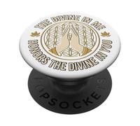 Il Divino In Me Yoga Spirituale Positivo Meditazione Namaste PopSockets PopGrip Adesivo