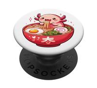 Il dolce Axolotl mangia le tagliatelle di ramen Axolotl PopSockets PopGrip Adesivo