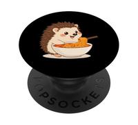 Il dolce riccio mangia tagliatelle ramen PopSockets PopGrip Adesivo