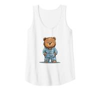 Il Dolce Sonno Ti aspetta con Questo Costume da Orso Pigiama Canotta, Donna, Bianco, M