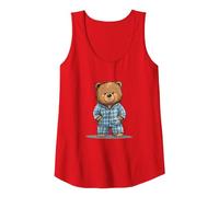 Il Dolce Sonno Ti aspetta con Questo Costume da Orso Pigiama Canotta, Donna, Rosso, XL