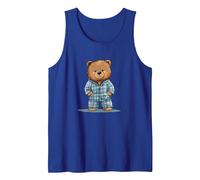 Il Dolce Sonno Ti aspetta con Questo Costume da Orso Pigiama Canotta, Uomo, Blu Reale, M