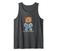 Il Dolce Sonno Ti aspetta con Questo Costume da Orso Pigiama Canotta, Uomo, Grigio Scuro, M