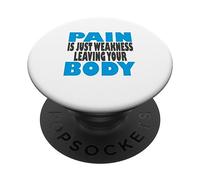 Il dolore è solo debolezza che lascia il tuo corpo, fitness e allenamento PopSockets PopGrip Adesivo