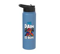 Il dolore è un vero e proprio divertente costruttore di mattoncini Stainless Steel Insulated Water Bottle