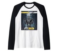Il dominio Non è Dato è Stato preso Y2k Alpha Wolf Meme Maglia con Maniche Raglan
