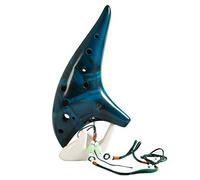 Il doppio flauto 12 fori CeramiFlute Alto affumicato stile sottomarino Strumento musicale MusiLover Strumento for principianti Flauto 1pcs(Blue)