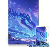 Il Drago del Gelo Scomparso da Tempo - Puzzle da 1000 Pezzi per Adolescenti - Pensa Intelligente - Giocattolo per Momenti di Legami - Taglio Liscio - Lista dei Desideri di Babbo Natale 50x75cm