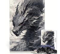 Il Drago dell'Ovest - Puzzle da 1000 pezzi per ragazzi - Gioco di allenamento mentale - Gioco di gruppo - Taglio di precisione - Regalo per le festività 38x26cm