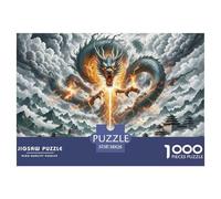 Il drago Puzzle Giogattotoli Sfida Regalo 1000 Pezzi Classici Fuoco Drake Puzzle Decorazione Perfetta Giochi-rompicapo Per Uomini E Donne 38x26cm/1000pcs