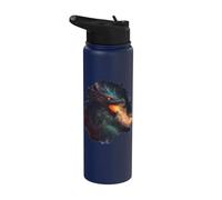 Il drago sputafuoco oscuro Stainless Steel Insulated Water Bottle