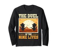 Il Duello Dei Nove Vive Cowboy Cats Maglia a Manica