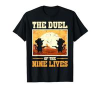 Il Duello Dei Nove Vive Cowboy Cats Maglietta